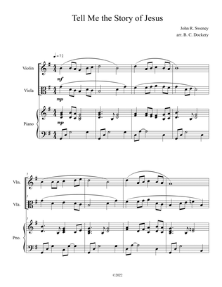Tell Me the Story of Jesus (Violin and Viola Duet with Piano Accompaniment)
