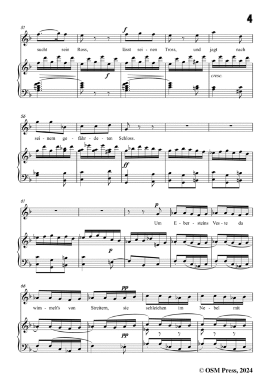 C. Loewe-Graf Eberstein(Zu Speier im Saale da hebt sich ein Klingen),in F Major Voice scores gallery preview page 5