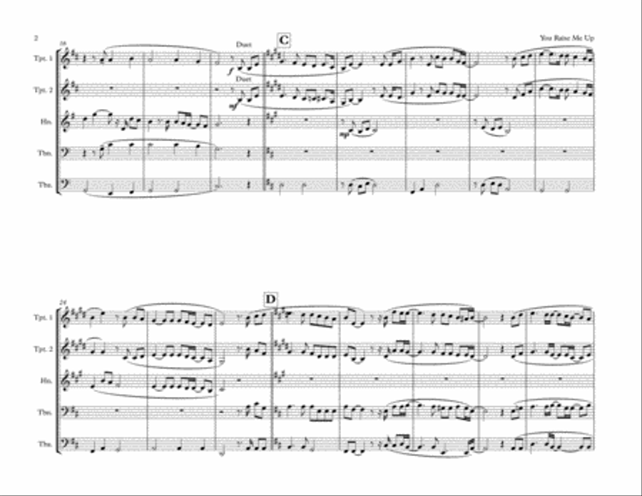 You Raise Me Up You Raise Me Up Brass Ensemble scores gallery preview page 2