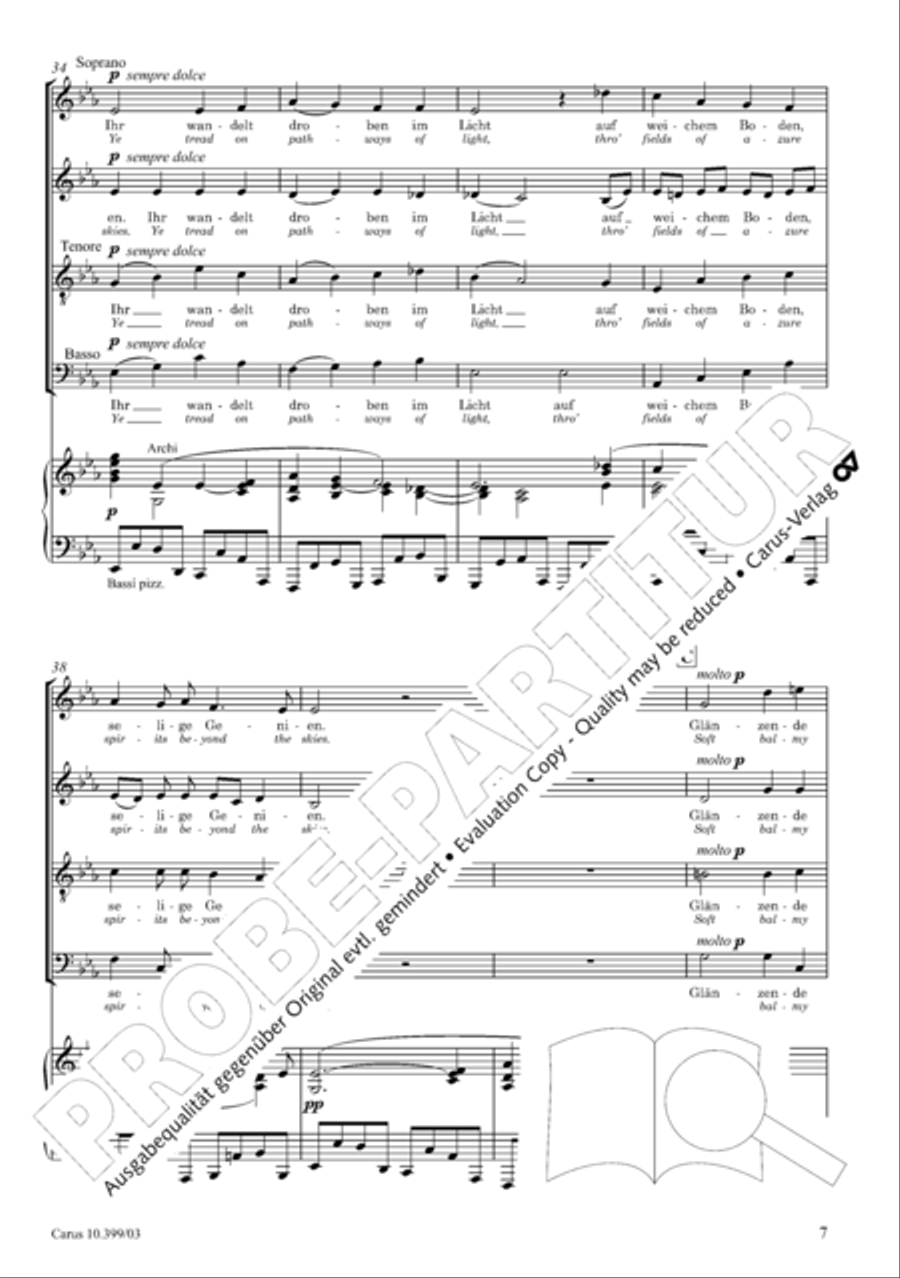Schicksalslied, Op. 54 4-Part scores gallery preview page 8