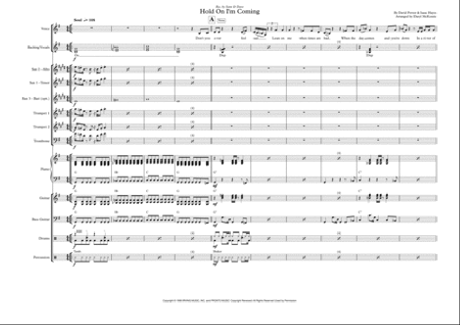 Hold On I'm Comin' Choir scores gallery preview page 1