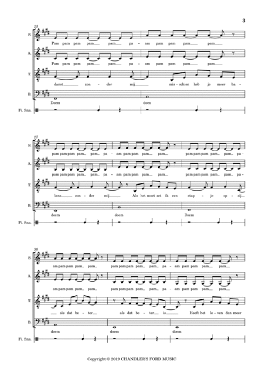 Hoe Het Danst 4-Part scores gallery preview page 3