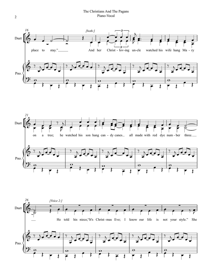 The Christians And The Pagans SSA scores gallery preview page 2