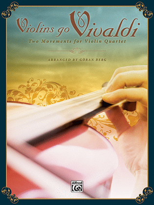 Book cover for Violins Go Vivaldi -- Two Movements for Violin Quartet