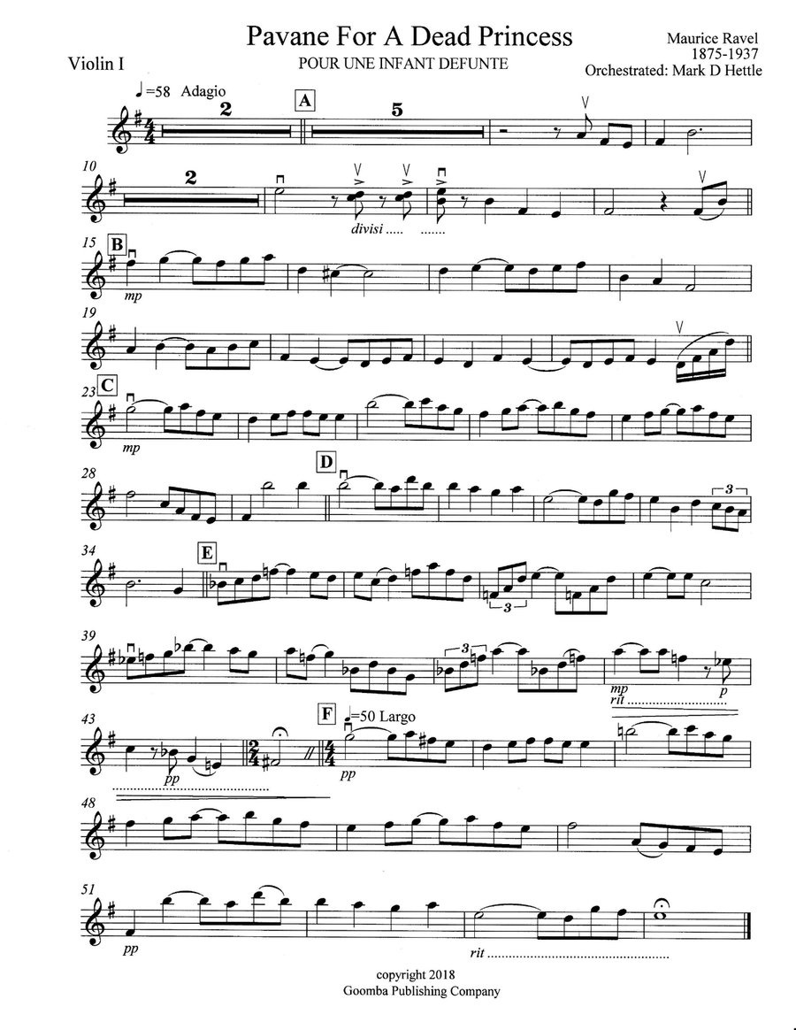 Pavane For A Dead Princess String Orchestra scores gallery preview page 4