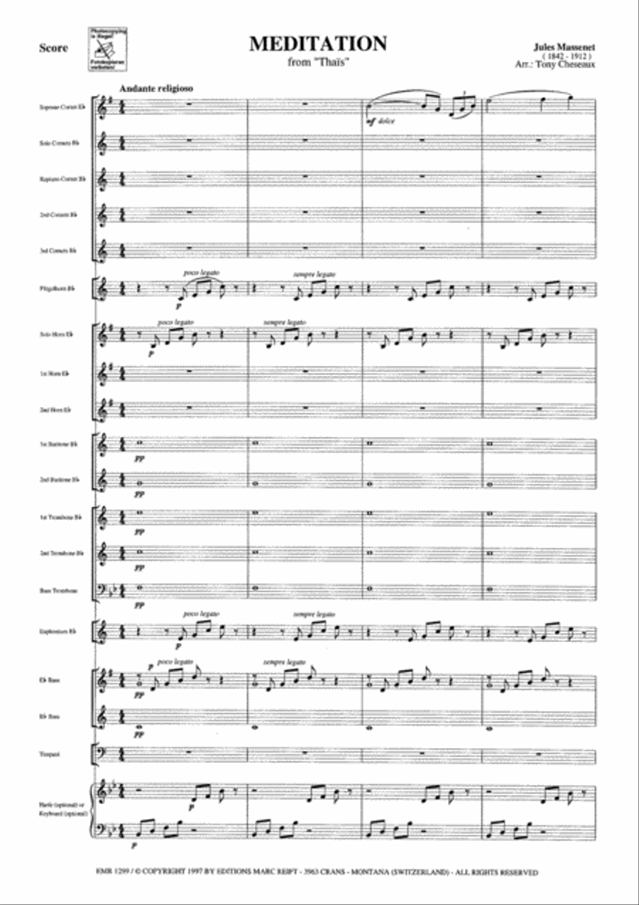 Meditation Meditation Brass Band scores gallery preview page 4
