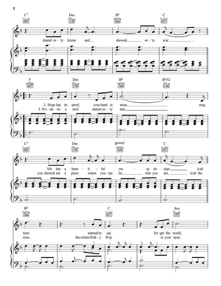 Amazing Day Amazing Day Piano, Vocal, Guitar scores gallery preview page 2