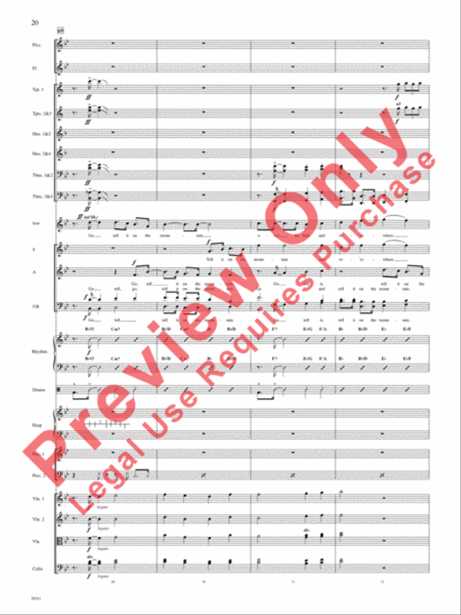 Go, Tell It on the Mountain Choir scores gallery preview page 20
