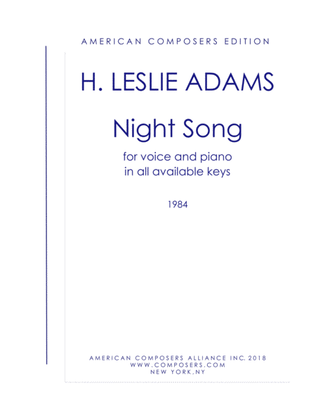 Book cover for [Adams] Night Song (from Nightsongs)