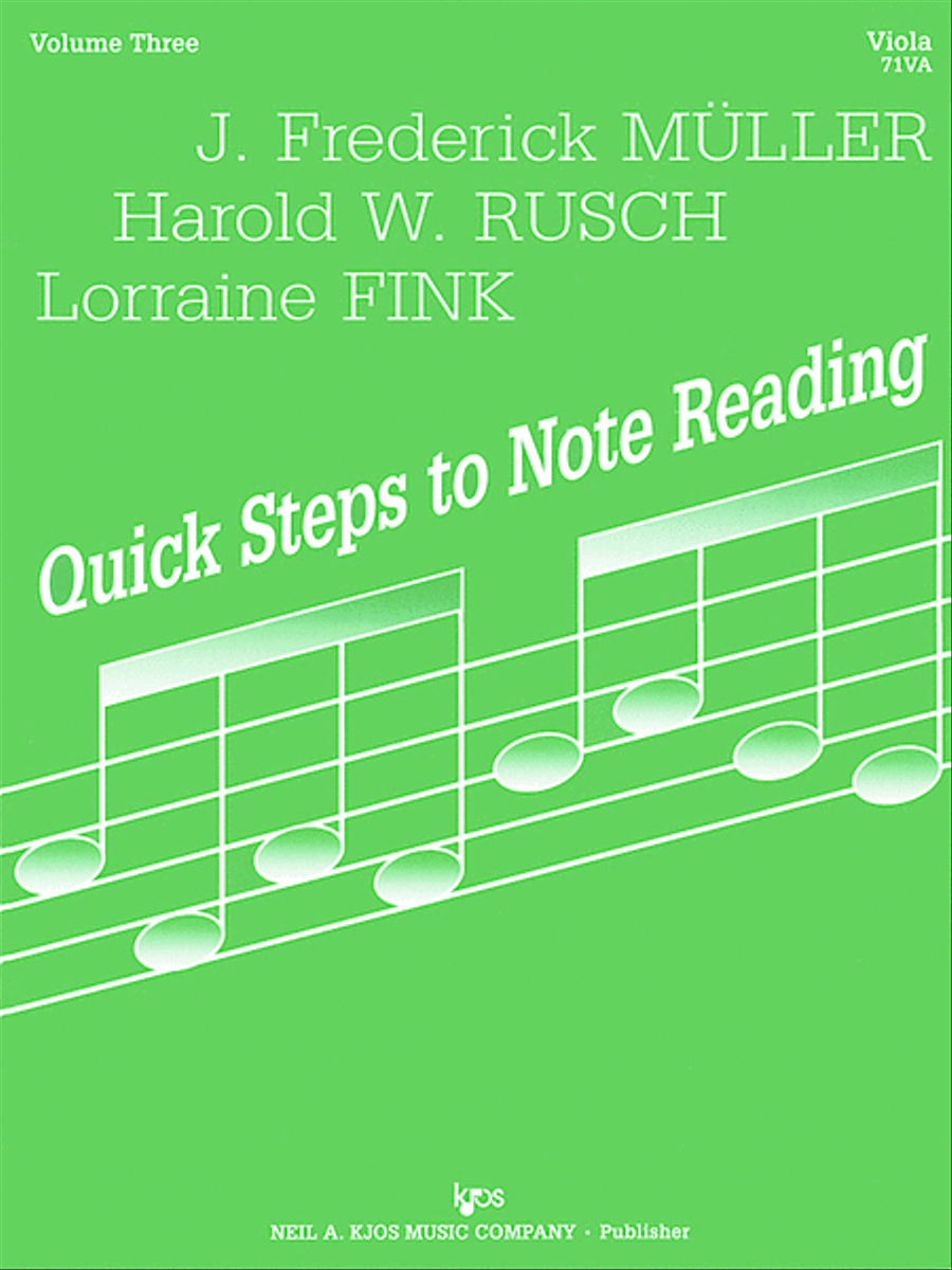 Quick Steps To Notereading, Vol 3 - Viola Chamber Orchestra scores gallery preview page 1
