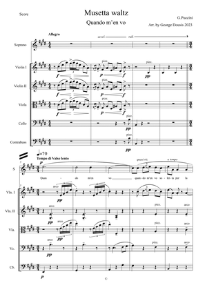 Musetta's Waltz "Quando m'en vo", La Bohème