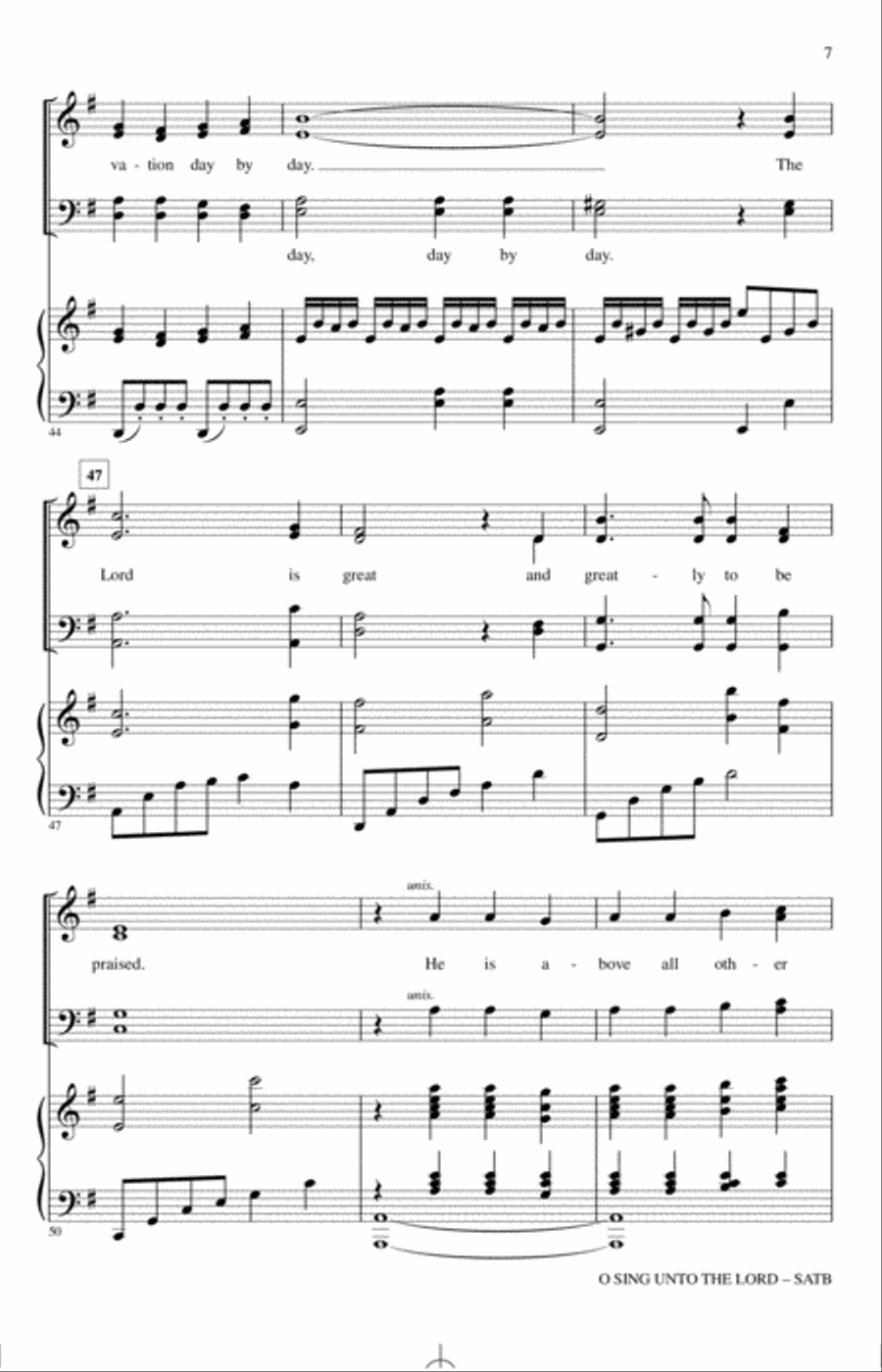 O Sing Unto The Lord (Psalm 96) 4-Part scores gallery preview page 6