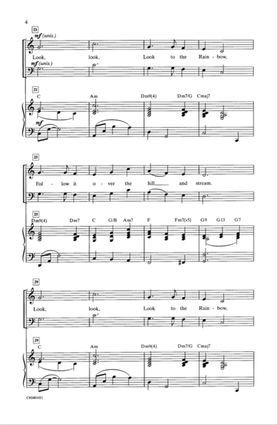 Look to the Rainbow 4-Part scores gallery preview page 4