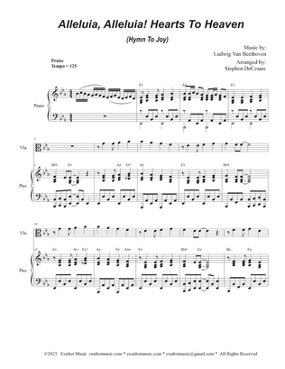 Book cover for Alleluia, Alleluia! Hearts To Heaven (Viola solo and Piano)