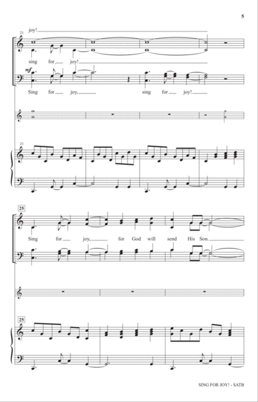 Sing For Joy! 4-Part scores gallery preview page 4