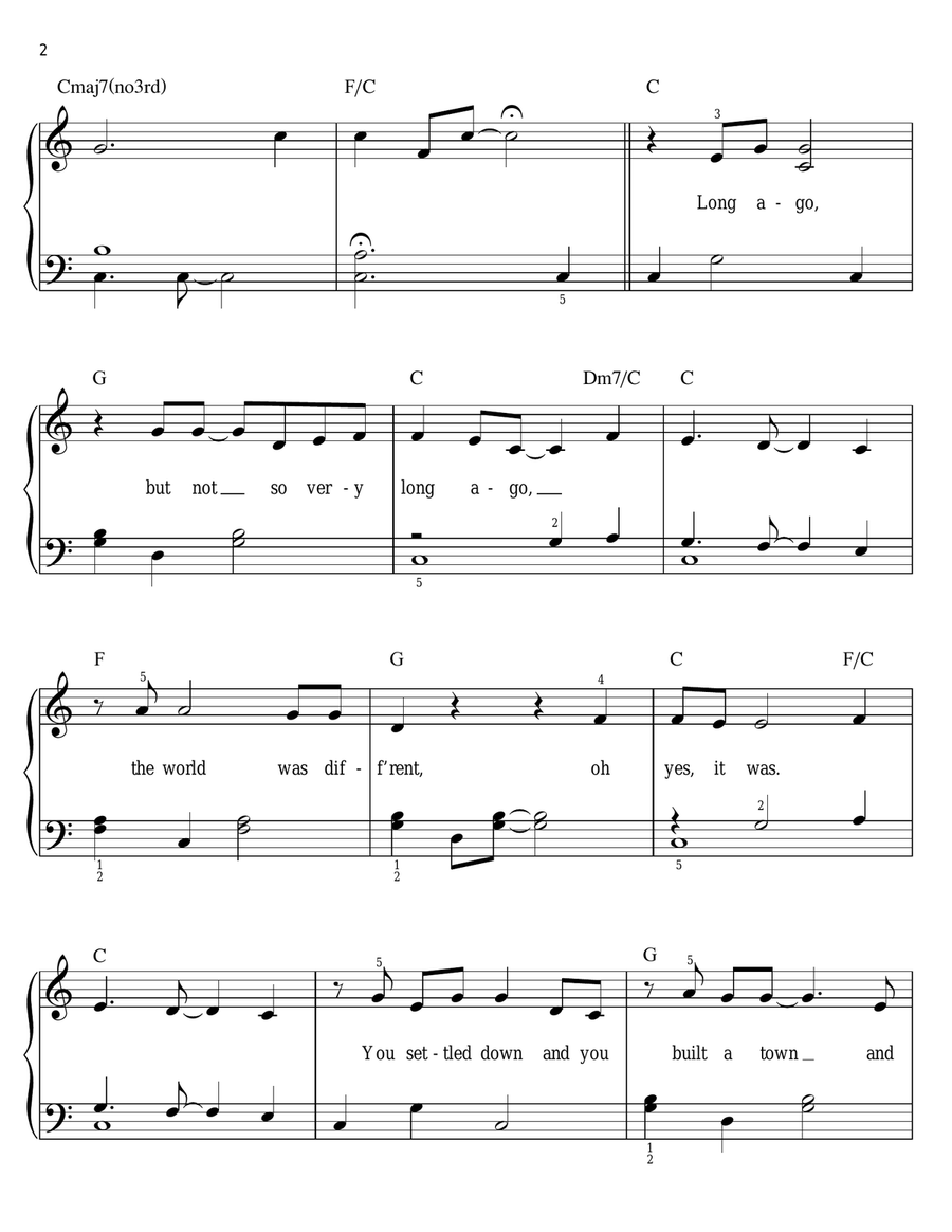 Our Town (from Cars) Easy Piano scores gallery preview page 2