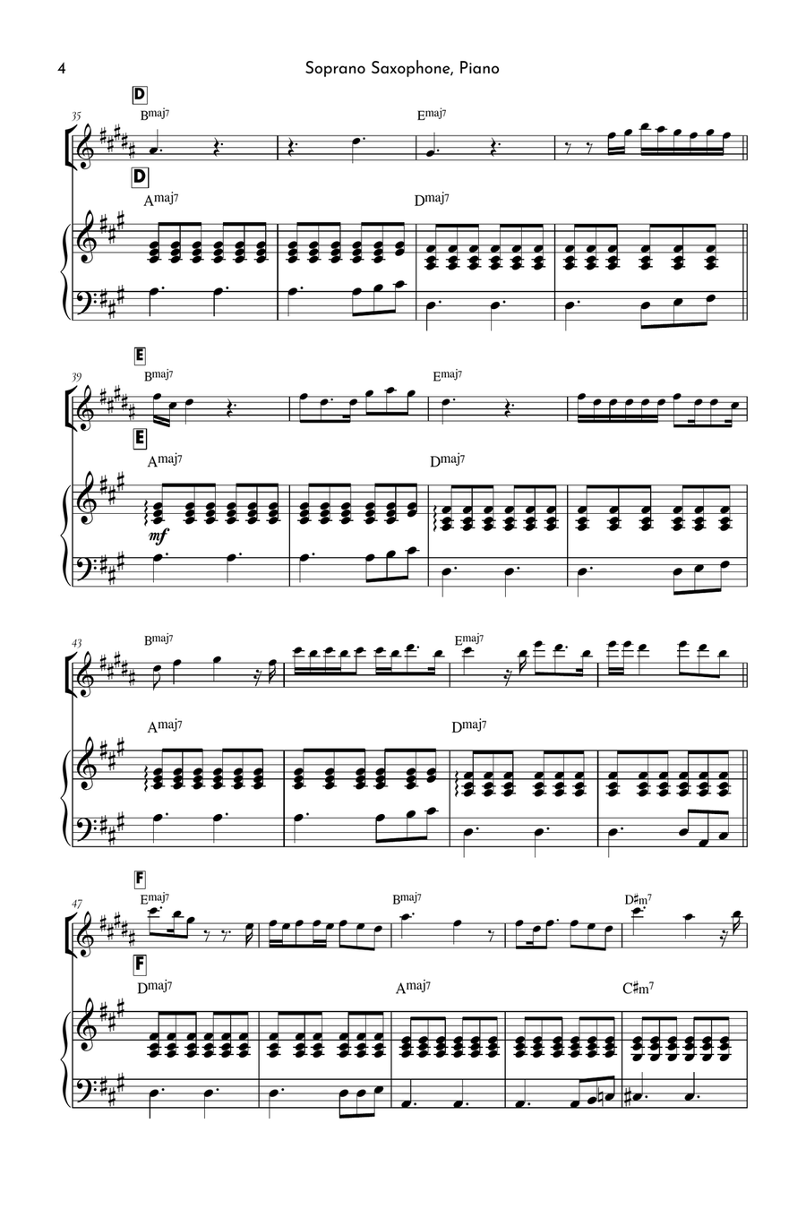 Die With A Smile Soprano Saxophone scores gallery preview page 4