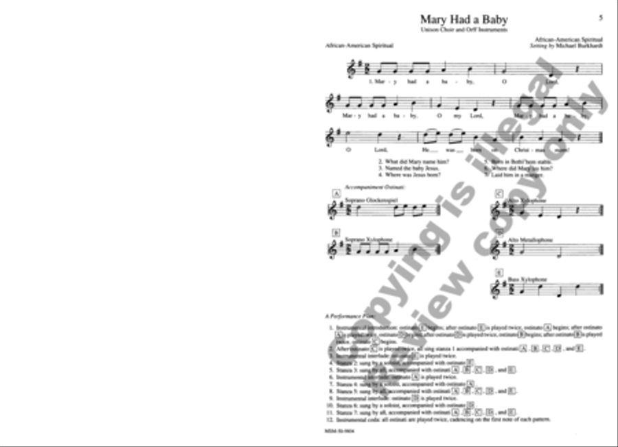 Rise, Children, Gonna Praise the Lord Unison Choir scores gallery preview page 4