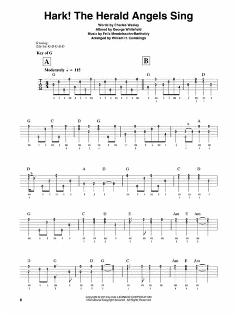 Old-Time Christmas Old-Time Christmas Guitar Tablature scores gallery preview page 5