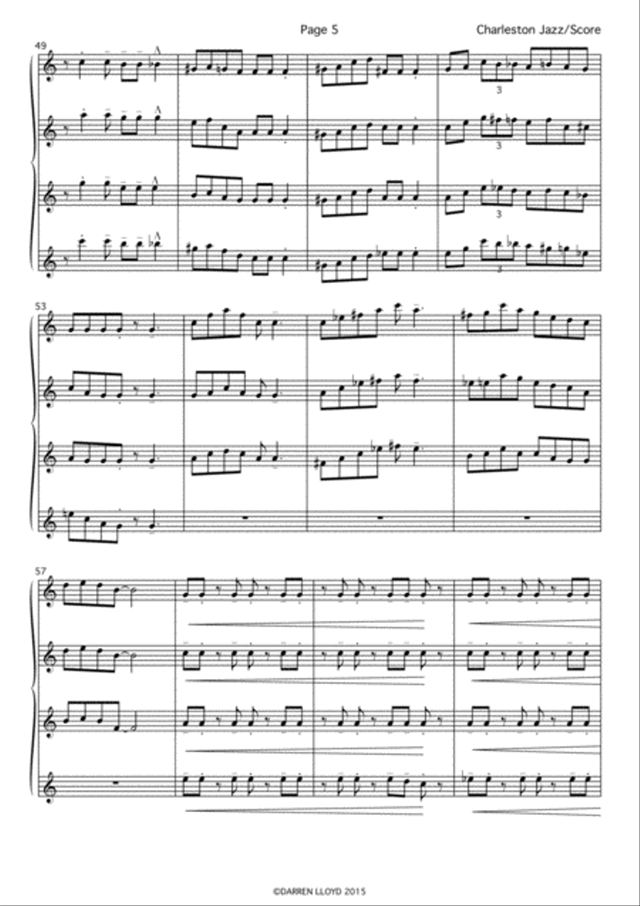 Charleston Jazz Brass Ensemble scores gallery preview page 6