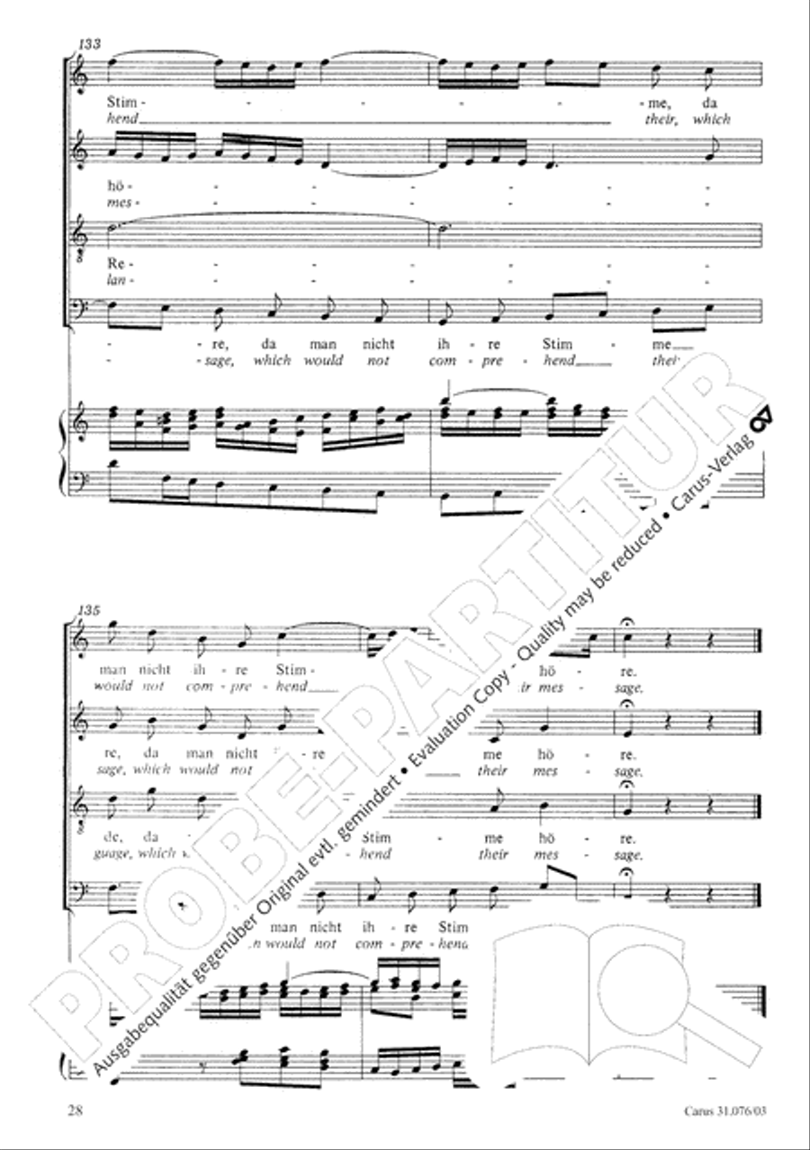 The heavens are telling the Father's glory (Die Himmel erzahlen die Ehre Gottes) 4-Part scores gallery preview page 29