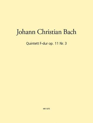 Book cover for Quintet in F major Op. 11 No. 3