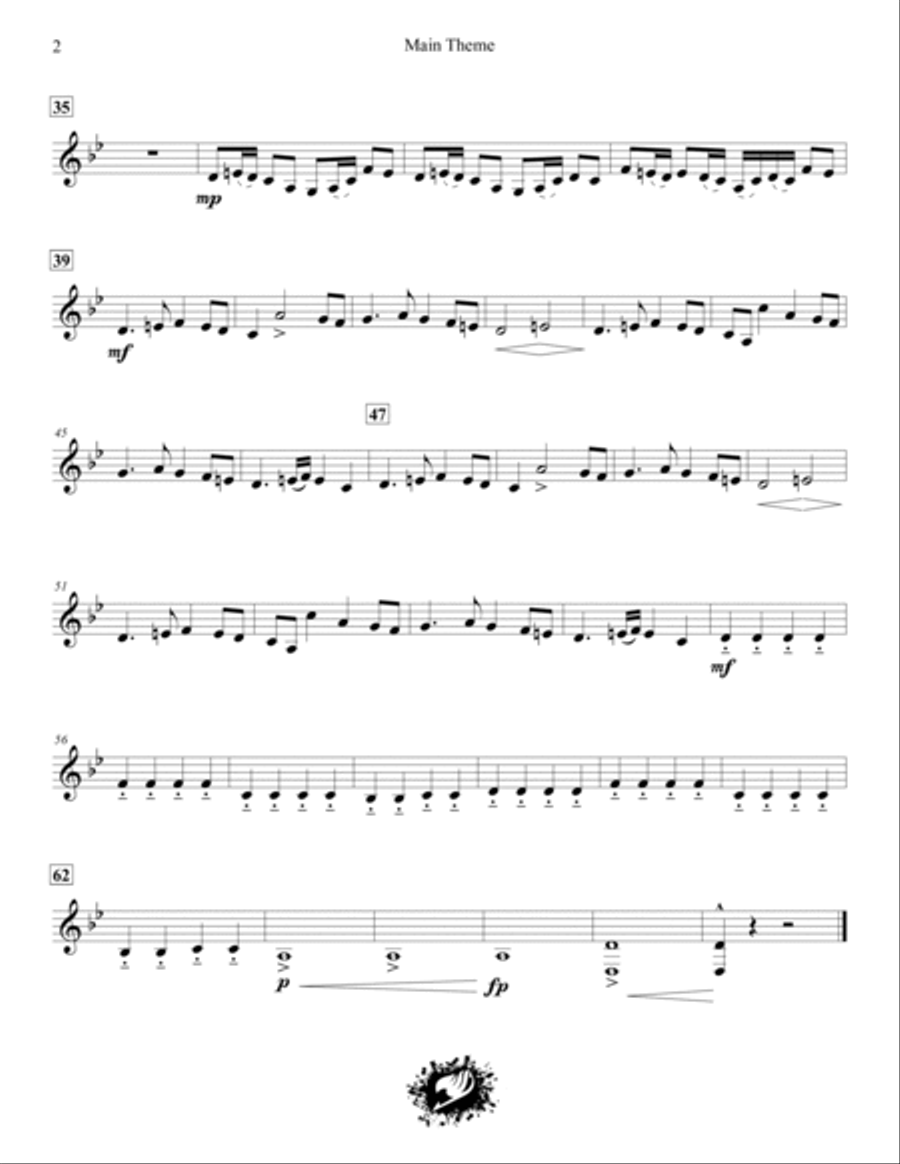Fairy Tail Clarinet Solo scores gallery preview page 2