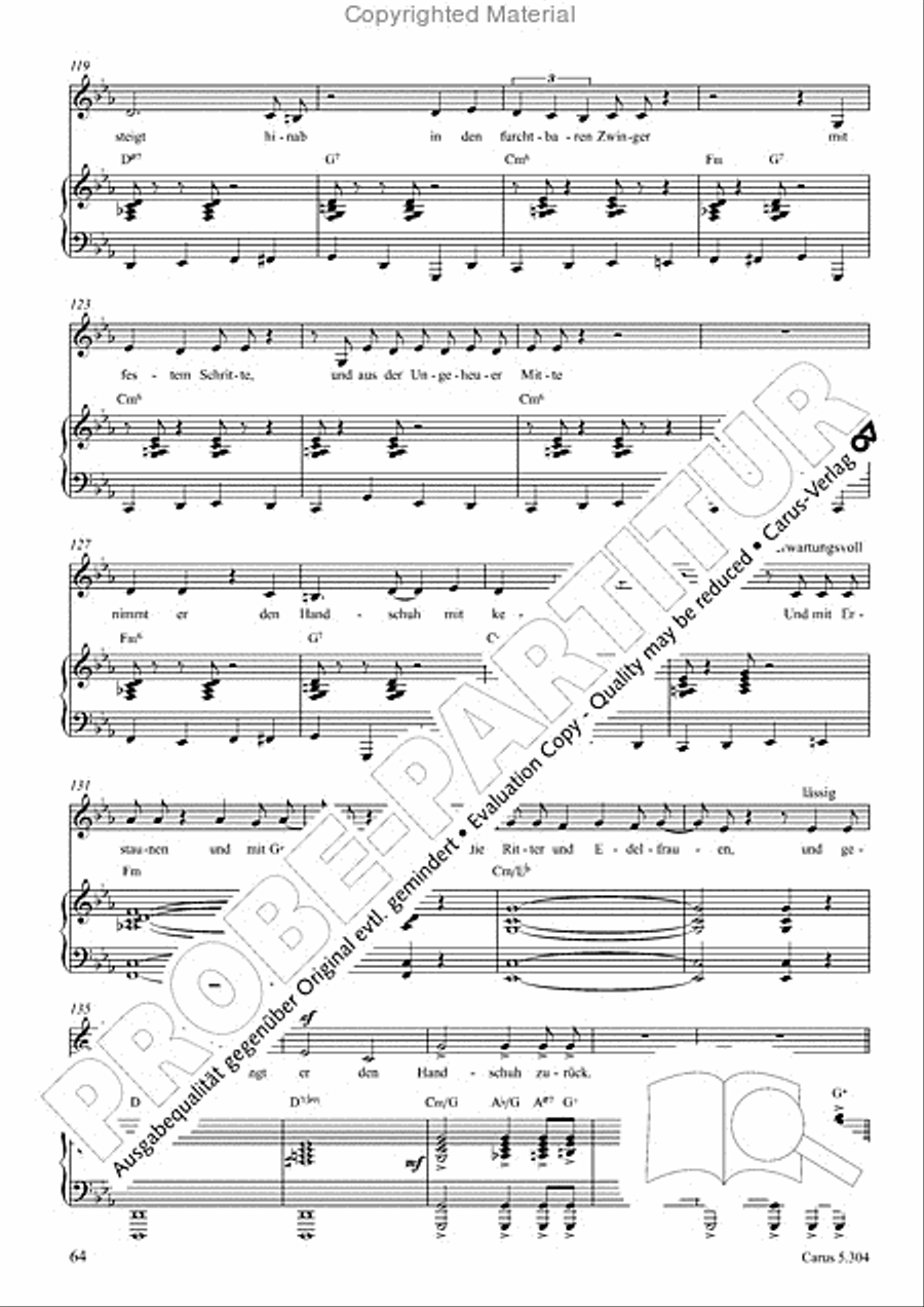 Schindler: Rosenzeit. Ein Liederzyklus uber die Liebe. Chansons fur Singstimme und Klavier Piano scores gallery preview page 65