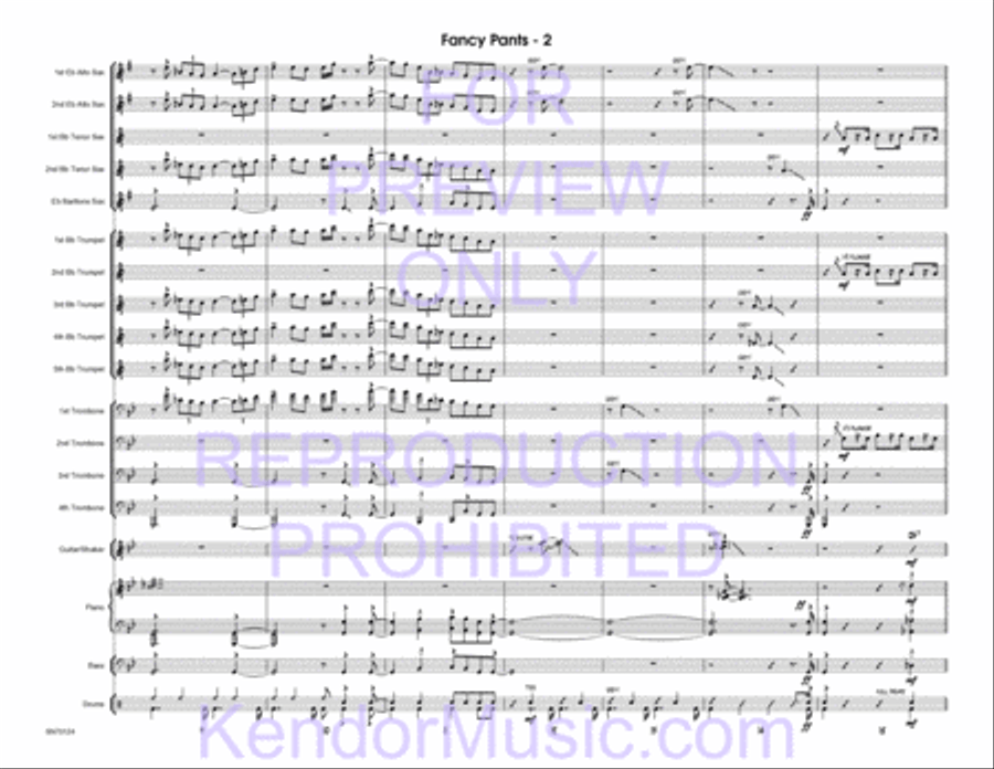 Fancy Pants (Full Score) Jazz Ensemble scores gallery preview page 3