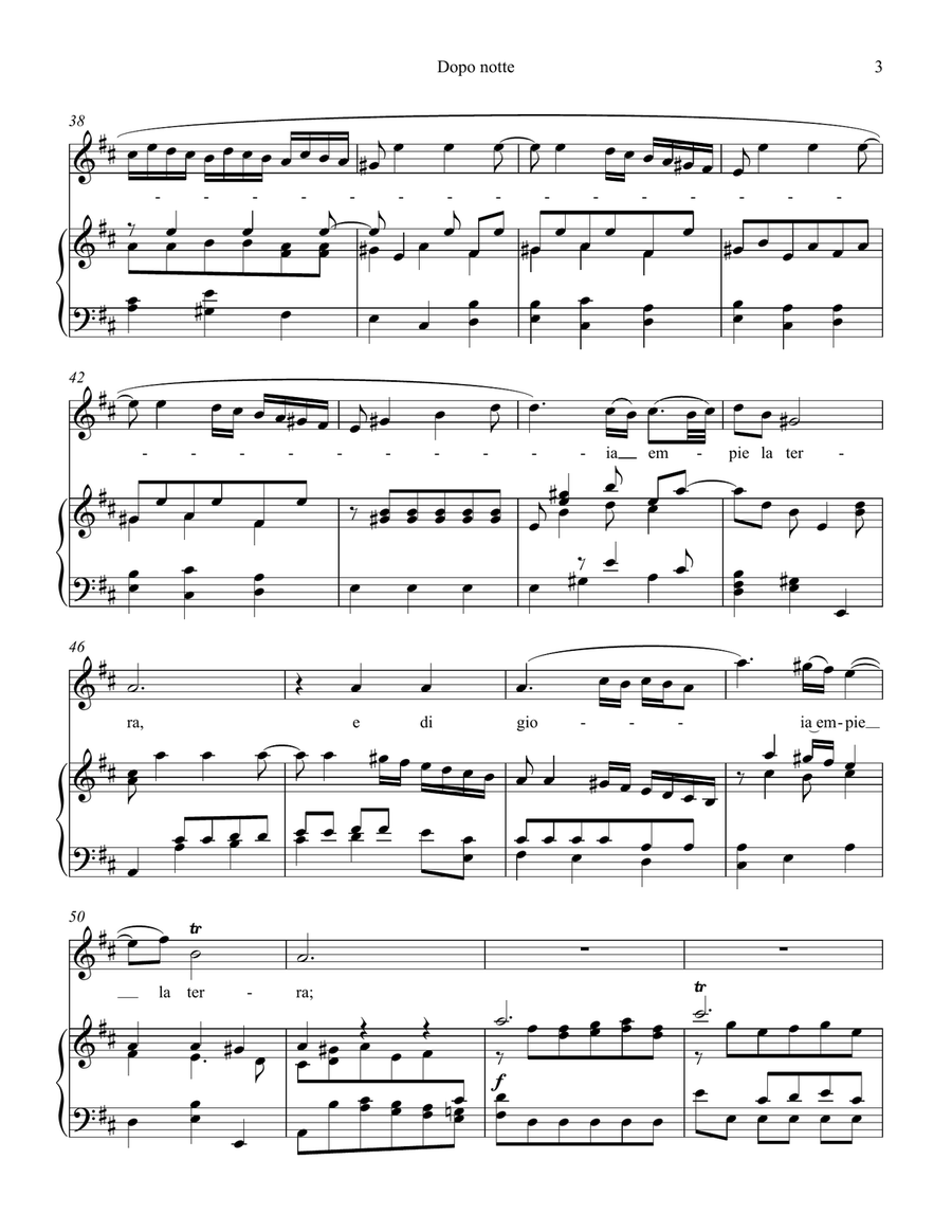 Dopo notte, atra e funesta (original key) Voice Solo scores gallery preview page 4
