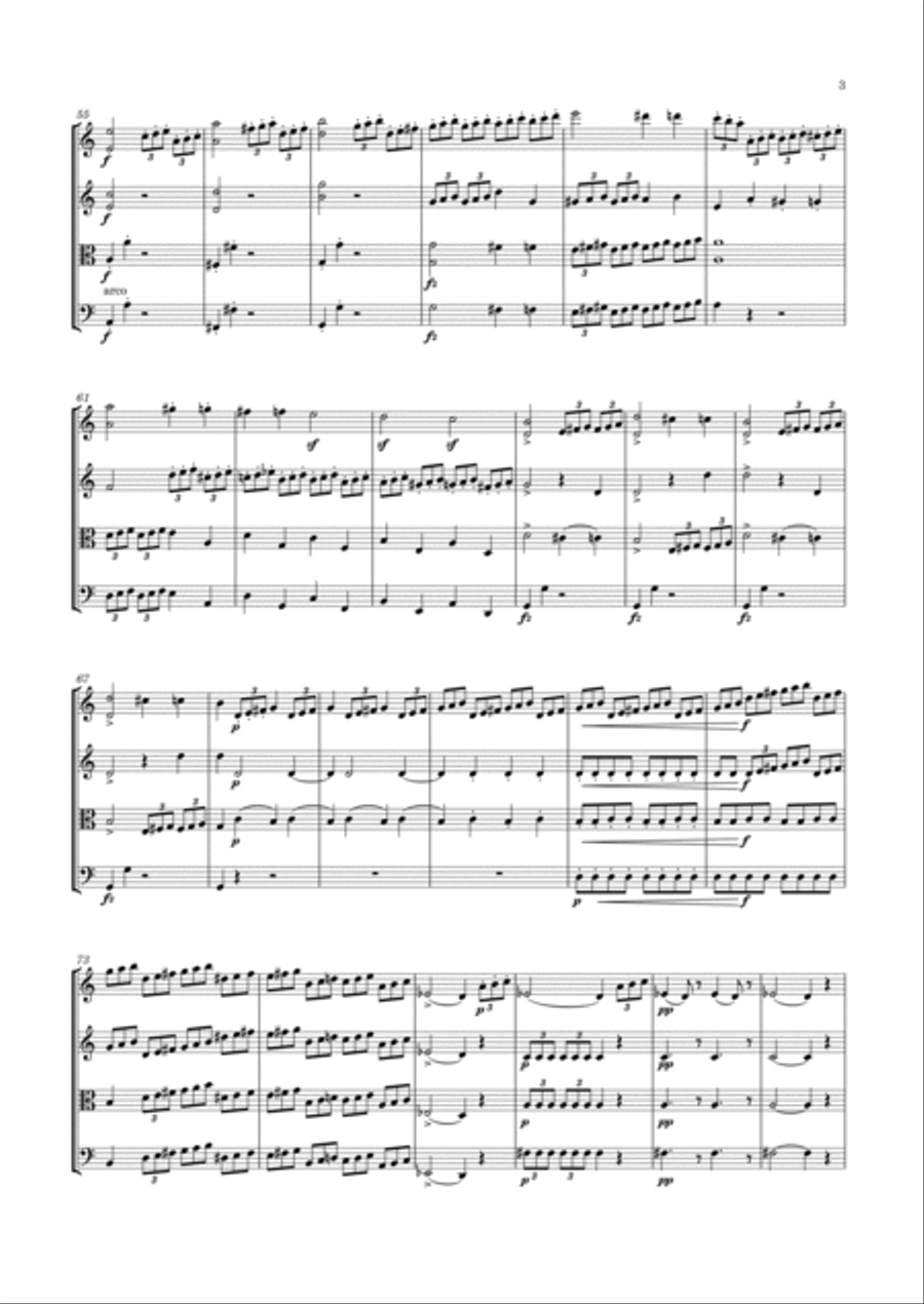 Schubert - String Quartet No.4 in C major, D.46 String Quartet scores gallery preview page 4