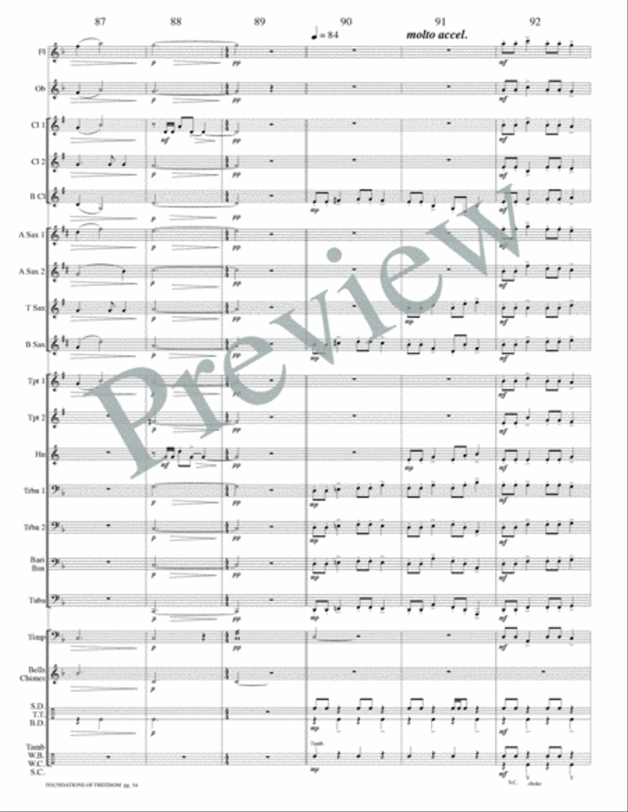Foundations of Freedom Foundations of Freedom Concert Band scores gallery preview page 17
