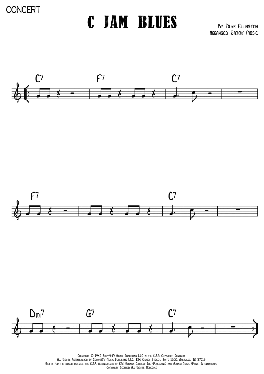 C jam blues instruments clearance