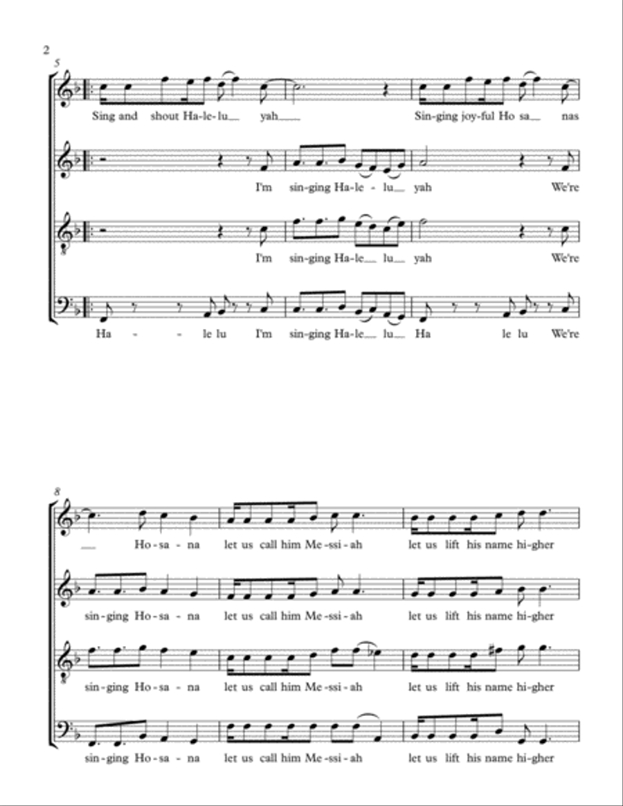 Call Him Messiah 4-Part scores gallery preview page 2