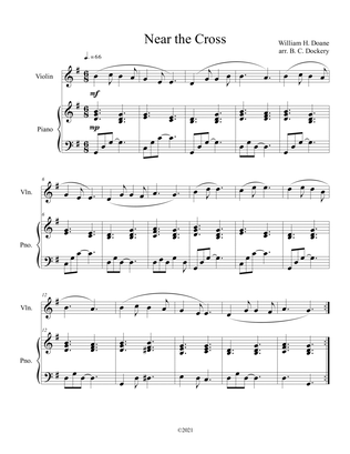 Book cover for Near the Cross (violin solo) with optional piano accompaniment