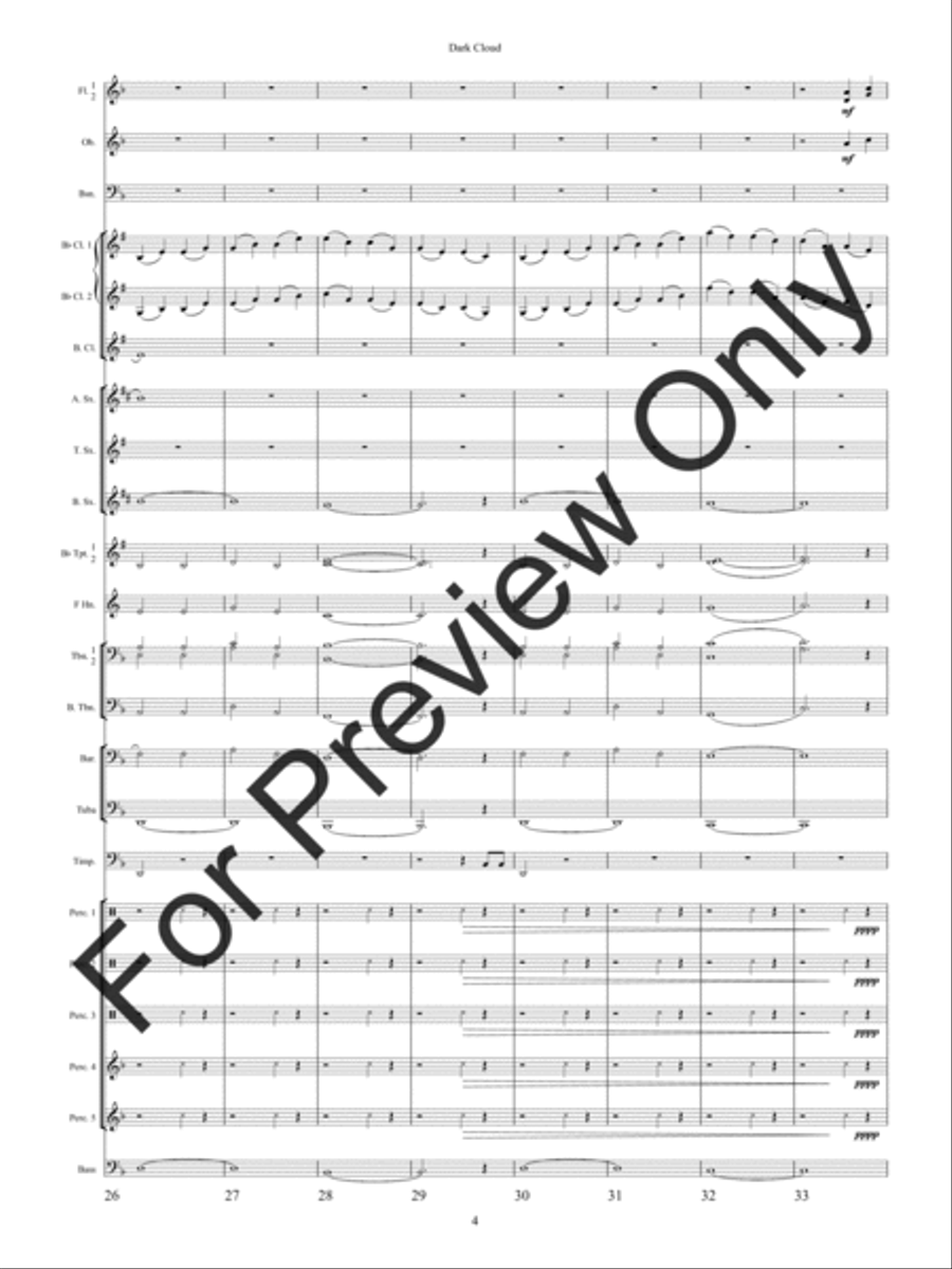 Dark Cloud Concert Band scores gallery preview page 7