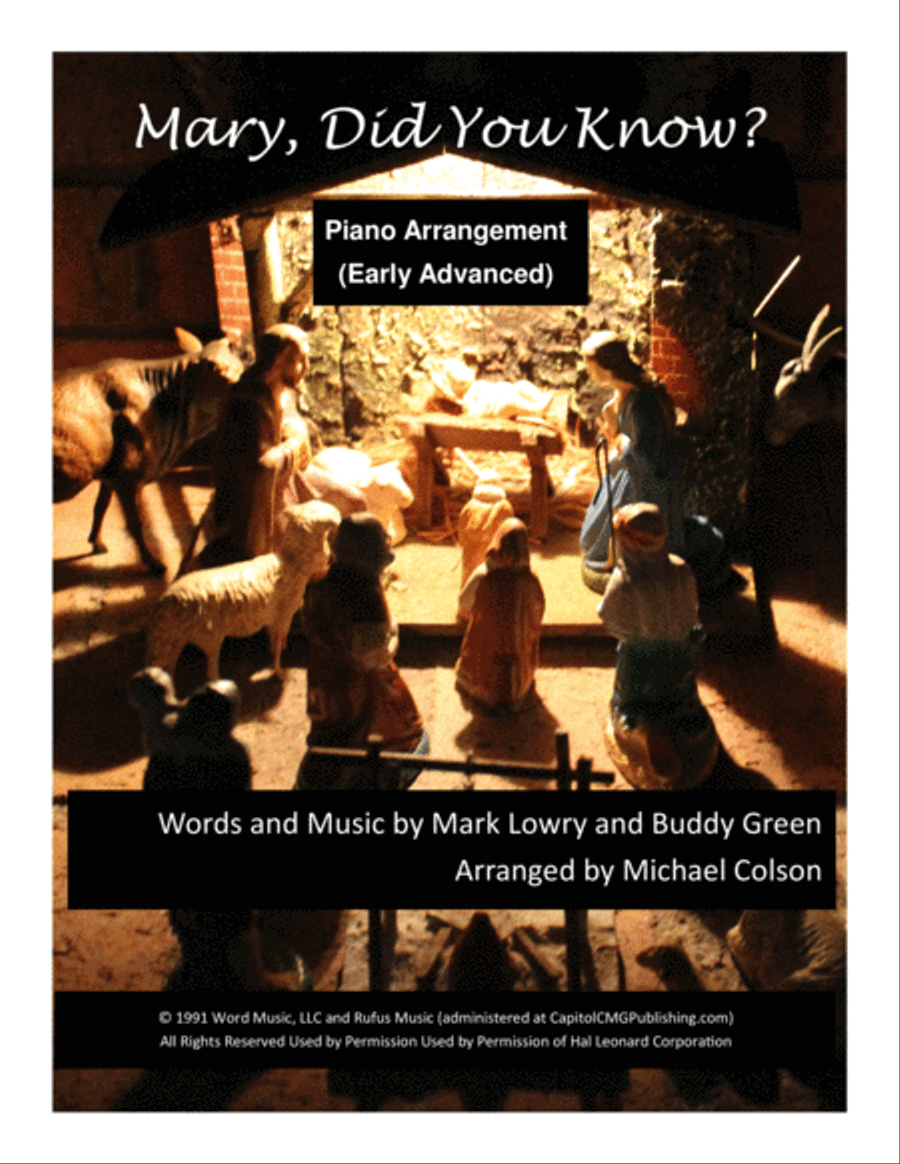 Mary, Did You Know? Piano Solo scores gallery preview page 1