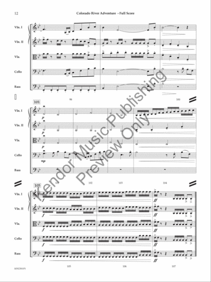 Colorado River Adventure Colorado River Adventure String Orchestra scores gallery preview page 13