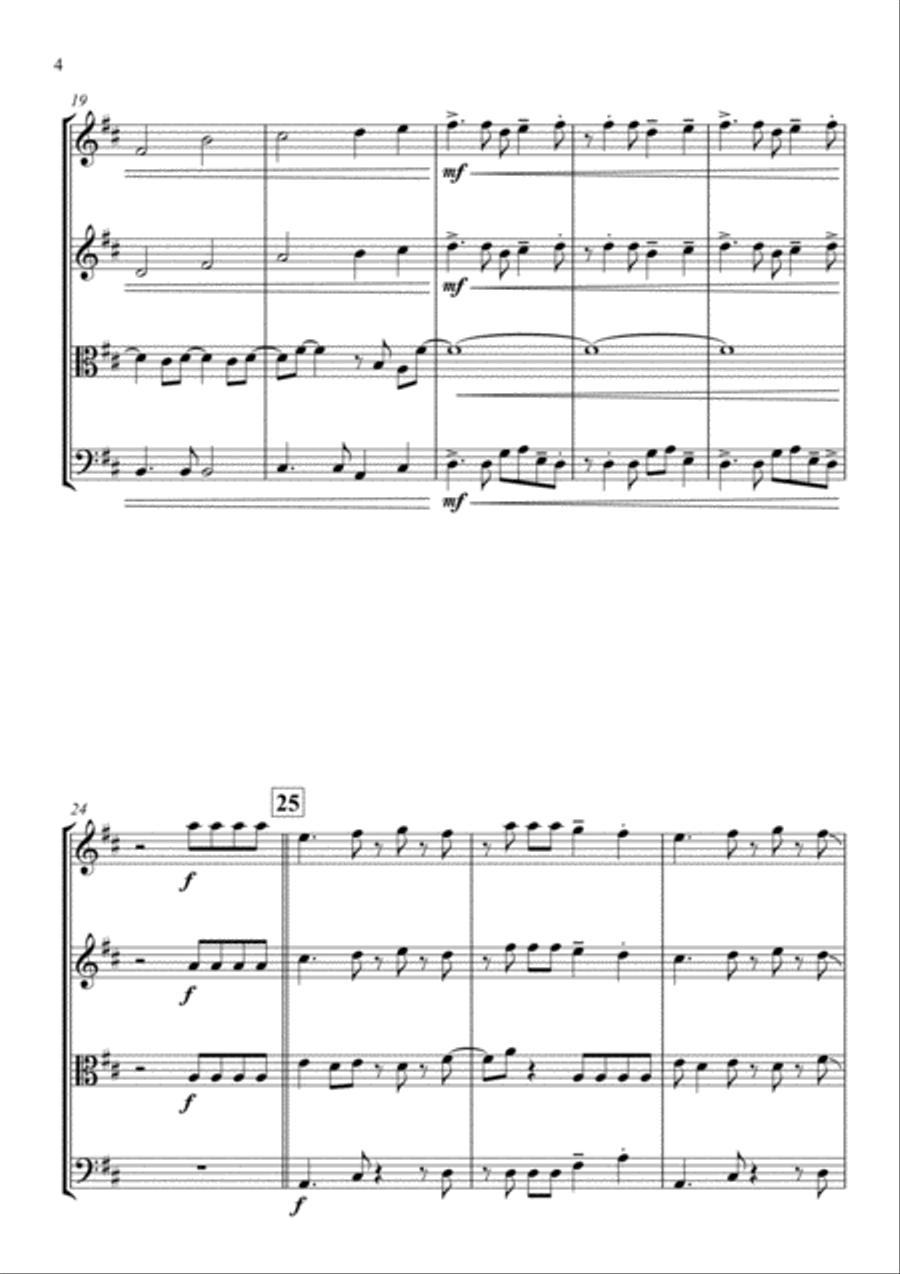 Every Little Thing She Does Is Magic String Quartet scores gallery preview page 4