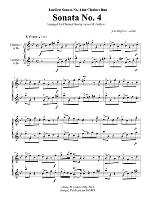 Loeillet: Sonata No. 4 for Clarinet Duo