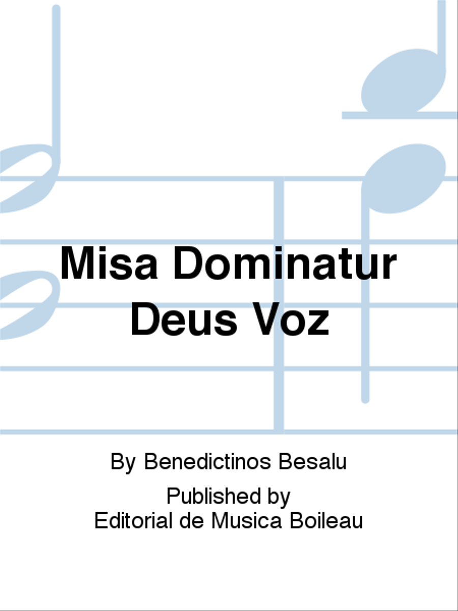 Misa Dominatur Deus Voz