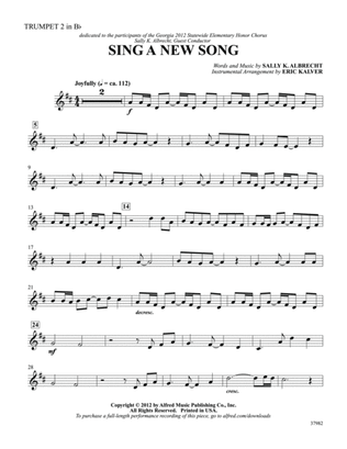 Sing a New Song: 2nd B-flat Trumpet