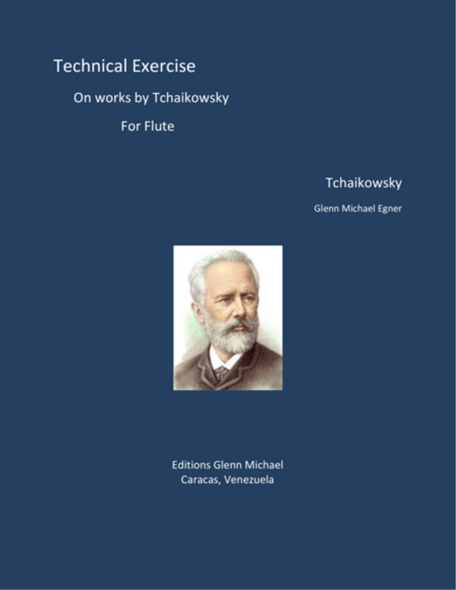Technical Exercise on Tchaikowsky themes for Flute Flute Solo scores gallery preview page 1