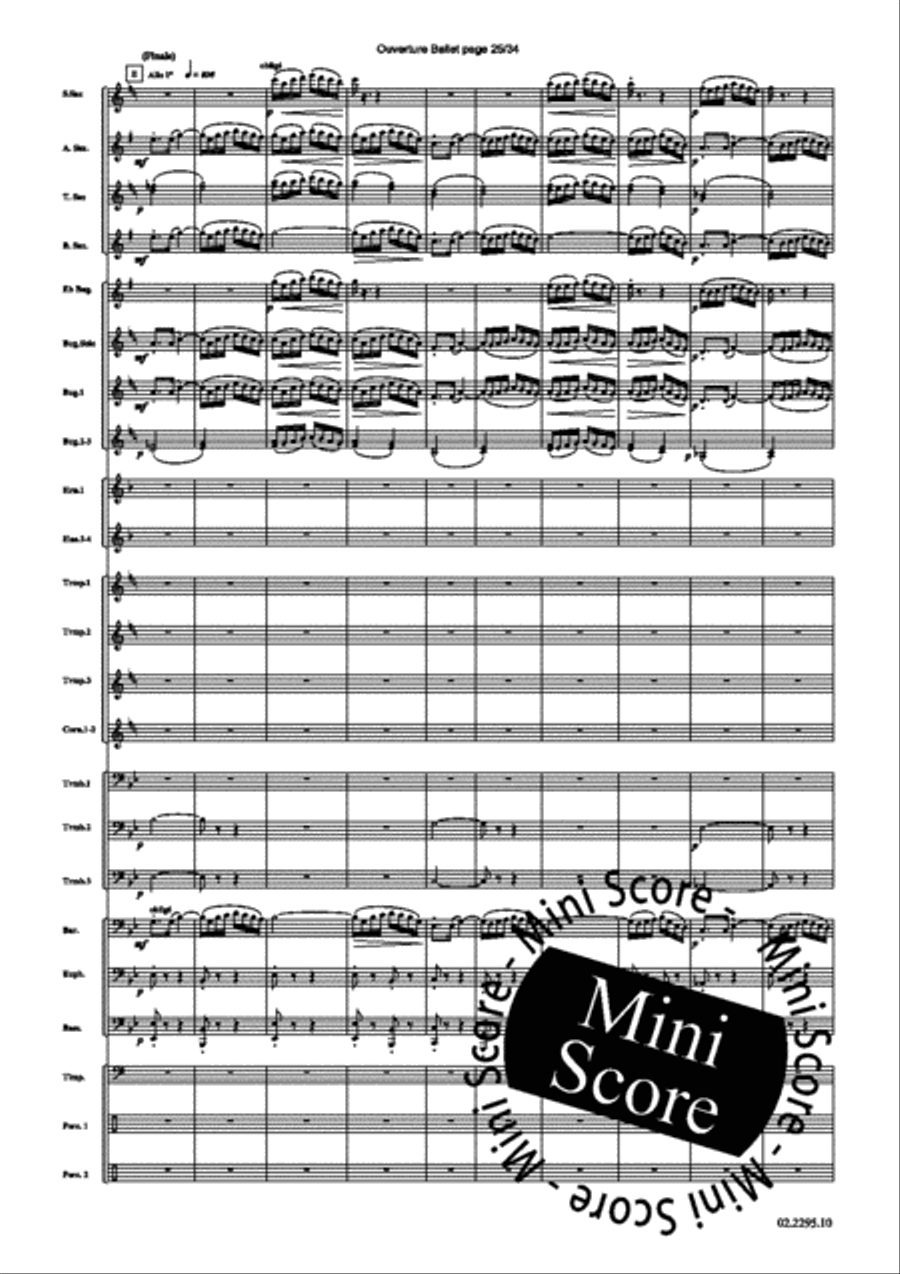 Ouverture de Ballet Fanfare Band scores gallery preview page 29