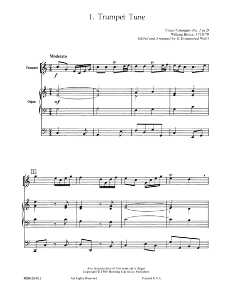 Trumpet Tunes for Solo Trumpet and Organ (Downloadable)