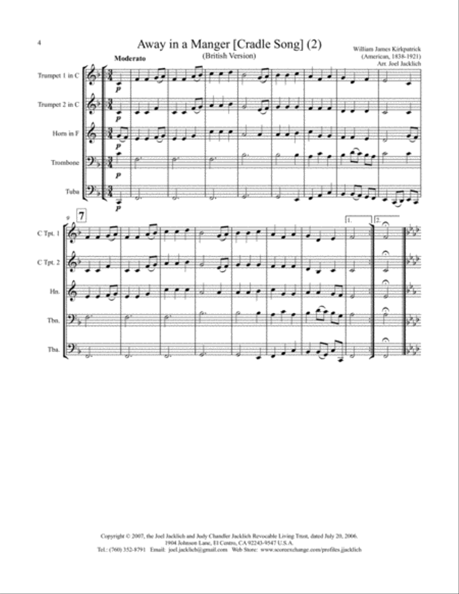 The Big Book of Christmas Carols for Brass Quintet, Vol. I Brass Quintet scores gallery preview page 4