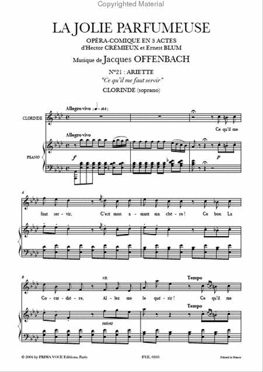 Ce qu'il me faut servir from La Jolie Parfumeuse Soprano Voice scores gallery preview page 2