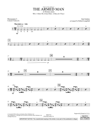 The Armed Man (from A Mass for Peace) (arr. Robert Longfield) - Percussion 3