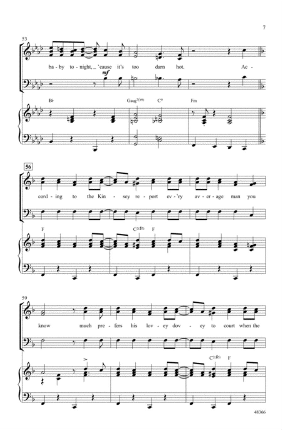 Too Darn Hot Choir scores gallery preview page 6