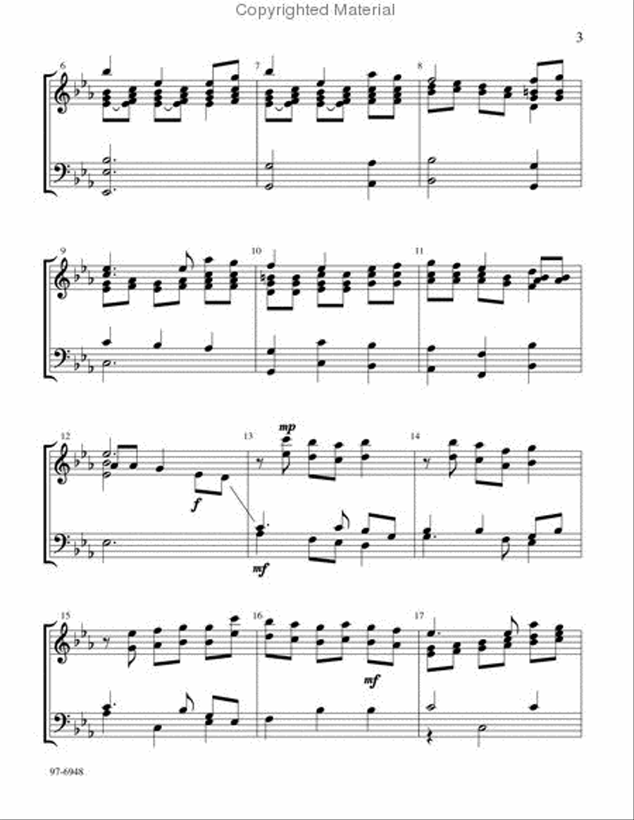 Joyous Light / Holy Child within the Manger Handbell Choir scores gallery preview page 3